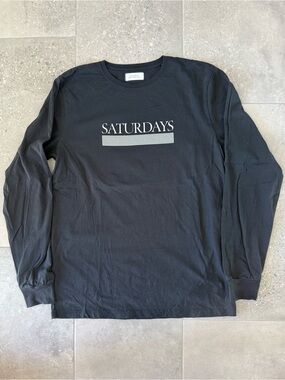 NWOT Saturdays New York City Black Long-Sleeve Logo Tee